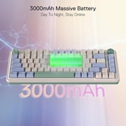 Redragon K673 PRO 75% Wireless Gasket RGB Gaming Keyboard, 3-Modes 81 Keys Compact Mechanical Keyboard w/Hot-Swap Socket, Dedicated Knob Control & Sound Absorbing Pads, Linear Red Switch