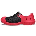 thumbnail image 2 of Garden clogs shoes slippers men's sandals Black Red, 2 of 5