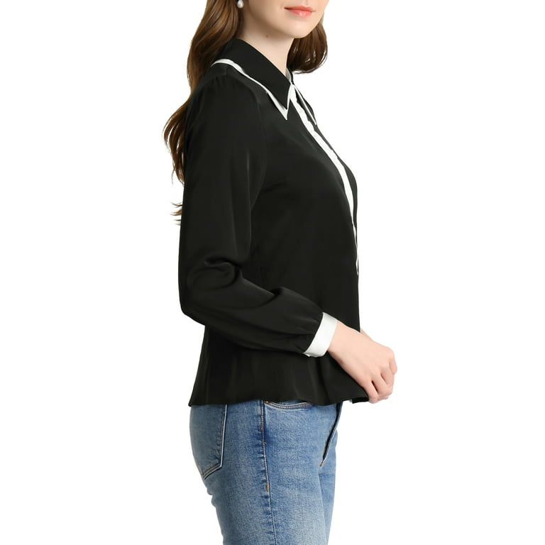 juniors black button down shirt