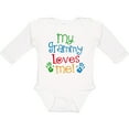 thumbnail image 3 of Inktastic My Grammy Loves Me Boys or Girls Long Sleeve Baby Bodysuit, 3 of 5