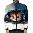 thumbnail image 5 of Nueva chaqueta de gato Animel 3D para hombre y mujer, estilo Harajuku Hip Hop, sudaderas con capucha de nuevo estilo, sudadera informal con cuello alto y cremallera, ropa para hombre, 5 of 5