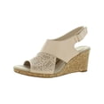 thumbnail image 1 of Clarks Womens Lafley Joy Leather Open Toe Wedge Sandals, 1 of 3