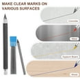 thumbnail image 4 of Lápiz mecánico Uxcell de 5.6mm, lápiz marcador de agujero profundo, lápices de construcción de madera de alta resistencia con 4 recargas para arquitecto de lápiz, negro, 4 of 5