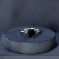 thumbnail image 6 of Rosec Jewels Black Onyx Heart Promise Ring for Women - December Birthstone Ring - AAA Quality Certified - Ready to Gift, 10K White Gold, US 10.50, 6 of 8