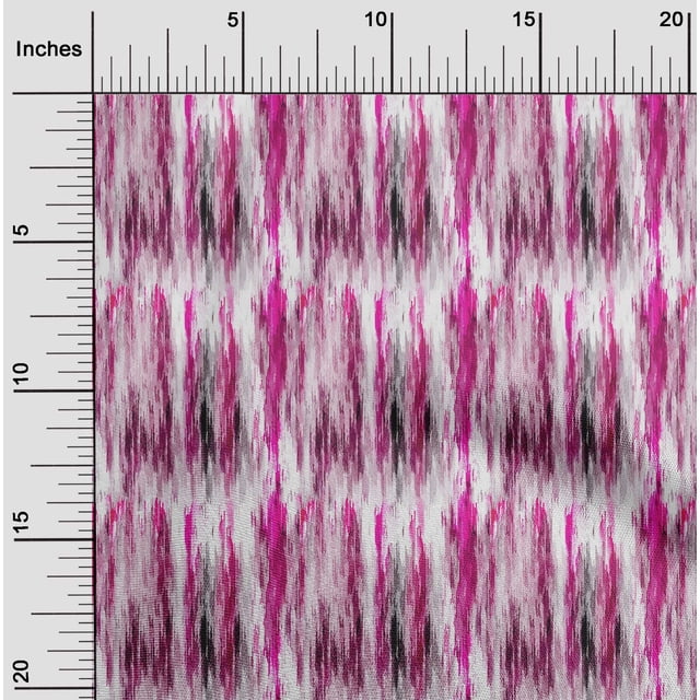 oneOone Polyester Lycra Magenta Fabric Liquid Drip Abstract Fabric For Sewing Printed Craft Fabric By The Yard 56 Inch Wide