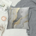 thumbnail image 2 of GOSMITH  White Marble Throw Pillow Cover Fashion Marbling Granite Stone Soft Solid Square Cushion Case Decorative Pillow Cases for Sofa Bedroom Car Gold Black Gray, 2 of 5