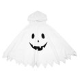 thumbnail image 3 of Arlun Boys Girls Halloween Hooded Capes Cute Ghost Face Printed Capes Kids Dress up Cosplay Party Pumpkin Capelet 2026 Spooky Season Stage Performances Clothes H-White XS, 3 of 8