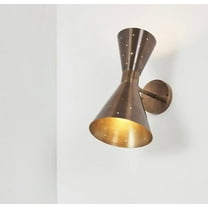 1950 Pair of Brass Wall Sconce Italian Patina Antique Wall Lights Wall Fixture Lamps With Lighting Hall New Design