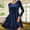 Blue, variant on Velvet Dresses for Women 2025 Casual Long Sleeve Wedding Guest Dresses Fashion Solid Color Holiday Party Fall Winter Clothes Green XL