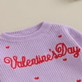thumbnail image 4 of Baby Valentine Pullover Sweater Knitted Letter Embroidery Fall Winter Warm Tops, 4 of 6
