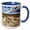 Blue/White, variant on 3drose, Cliff Overlook at Blue Mesa in Petrified Forest National Park, 15oz Mug