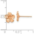 thumbnail image 3 of 14K Two-Tone Rose Rhodium Diamond-Cut Plumeria With Yellow Gold Post Earrings (8.5 X 8.5) Made In United States tl1116r, 3 of 5