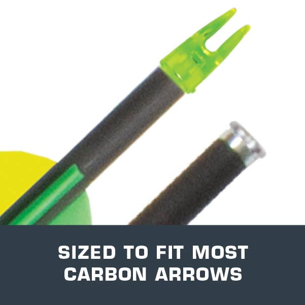Titan Carbon Arrow Nocks Inserts by Allen Company, 12-Pack, Green