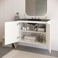 thumbnail image 2 of Modway Bryn 36" Modern Wood/Ceramic Wall-Mount Bathroom Vanity in White/Black, 2 of 8