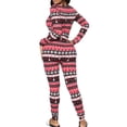 thumbnail image 4 of Women Sexy Deep V Neck Christmas Jumpsuit Long Sleeve One Piece Bodycon Rompers Overall Sleepwear, 4 of 7