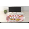 thumbnail image 2 of Japanese Computer Mouse Pad, Cartoon Style Oriental Composition with Starburst Lines Cat and Fishes Colorful, Rectangle Non-Slip Rubber Mousepad Large, 31" x 12" Gaming Size, Multicolor, by Ambesonne, 2 of 2
