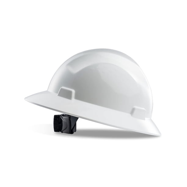 Casco de seguridad Hard Hat LANON, blanco, ala completa, HDPE, clase E