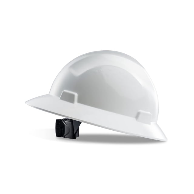 Casco de seguridad Hard Hat LANON, blanco, ala completa, HDPE, clase E
