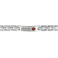 thumbnail image 2 of Bling Jewelry Mens Medical ID Bracelet for Men - Stainless Steel U Link 8 Inch, 2 of 4