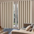 thumbnail image 4 of Joydeco Cortinas Opacas Divisorias Para Puertas Corredizas De Cristal De 108 Pulgadas De Largo, 1 Panel Extra Ancho Para Puerta Corredera, Cortinas Para Patio, Dormitorio, Sala De Estar (Beige Claro,, 4 of 5