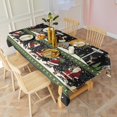 thumbnail image 3 of Black Christmas Santa Pattern Rectangle Tablecloth 60"x102",Waterproof Polyester Rectangle Table Cloth, Wipeable Spillproof Polyester Tablecloth for Dining, Camping, Indoor and Outdoor, 3 of 6