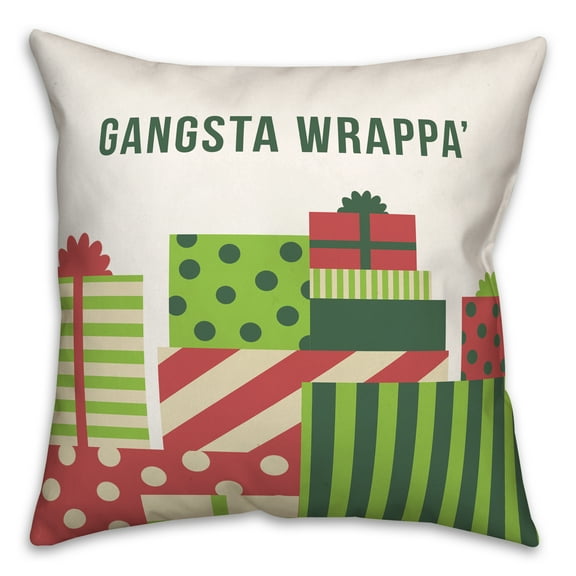 Creative Products Gangsta Wrappa 16 x 16 Spun Poly Pillow
