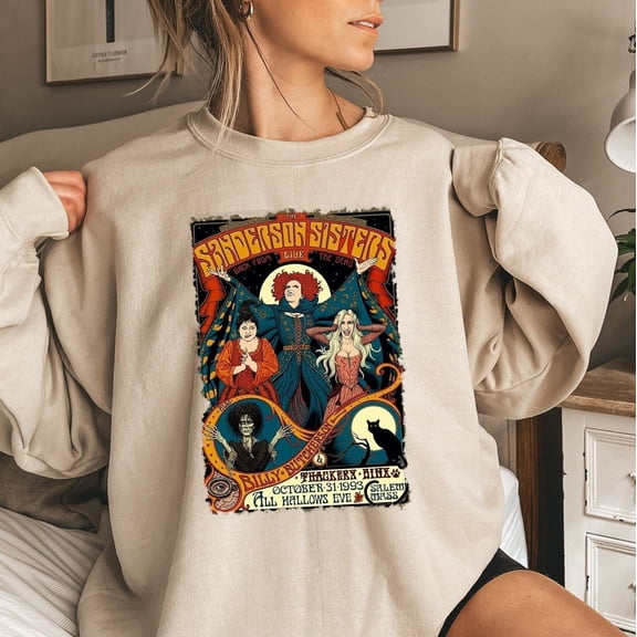 Vintage Sanderson Sisters , Retro Hocus Pocus, 90S Movie Sweater, Witch Sisters ,, Full size S-5XL