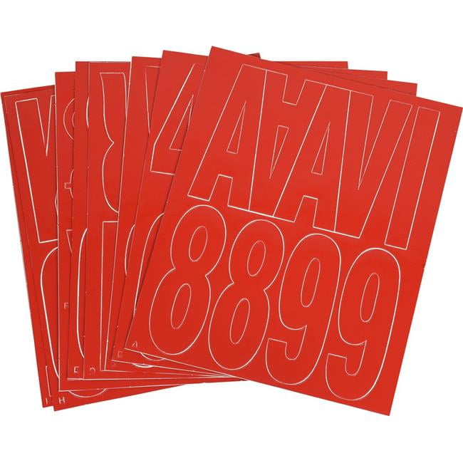 Hillman Group 847016 3 in. Red Glossy Vinyl Die Cut Self Adhesive