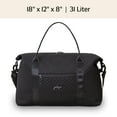 thumbnail image 6 of Jadyn Lola Travel Bag, Weekender/Overnight Duffel, Gym Tote Bag for Women, Men (Diamond Black), 6 of 6