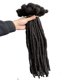 thumbnail image 1 of Extensiones de rastas de cabello humano YOTCHOI hechas a mano, tamaño pequeño (diámetro 0,4 cm), 18 pulgadas, 40 hebras/paquete, negro Natural # 1B, 1 of 5