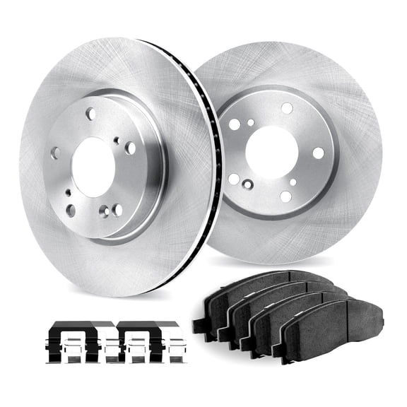 Dynamic Friction Company Front Brake Rotors with 5000 Advanced Brake Pads includes Hardware - 6512-74170