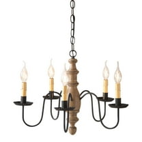 Irvins Country Tinware Country Inn Chandelier in Pearwood