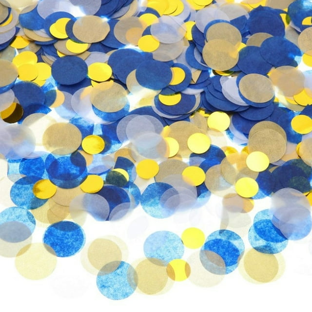 Langgg Mixing color wedding with scattered round paper scraps