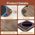 thumbnail image 6 of BN-LINK Coffee Mug Warmer with Light, Electric Cup Warmer for Desk with 3 Temperature Settings, Auto Shut Off, Beverage Warmer for Heating Coffee, Milk, Tea and Hot Chocolate(Wood Color), 6 of 9