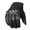 BLACK, variant on Men's Premium Leather Street Motorcycle Protective Cruiser Biker Gel Gloves L