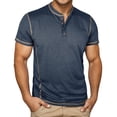 thumbnail image 3 of Henley Shirts for Men Summer Casual Short Sleeve Soft Breathable Relaxed Fit Henley Tshirts Mens Tees, 3 of 6