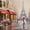 Rainy Paris, variant on Elephant Stock Spring Rain Paris Eiffel Wall Art - Horizontal Canvas Wall Art - Living Room Wall Decor - Places Canvas - Blue And Purple Decor By Julia Purinton - 24" x 16"