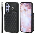 thumbnail image 5 of Elegant Crossbody Strap Wallet Case for Samsung Galaxy A14 5G with Card Holder, Shockproof Purse Magnetic Closure Phone Cover with Wrist Strap for Samsung Galaxy A14 5G - Black, 5 of 10