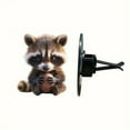 thumbnail image 2 of YOHAVEN Small Raccoon Car Vent Clip Diffuser 2D Flat Ornament Car Accessories Aromatherapy Freshener Holiday Party Favors for Vehicle Decoration Gift, 2 of 8