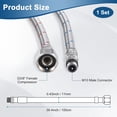 thumbnail image 3 of Conector de manguera de grifo Uxcell de 2 paquetes de 39 pulgadas, conector de compresión hembra G3/8 pulgadas M10 macho para baño, 3 of 6