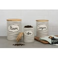 thumbnail image 2 of 10 Strawberry Street Everyday 3 Piece Ceramic Canister Set, White/Black, 2 of 6