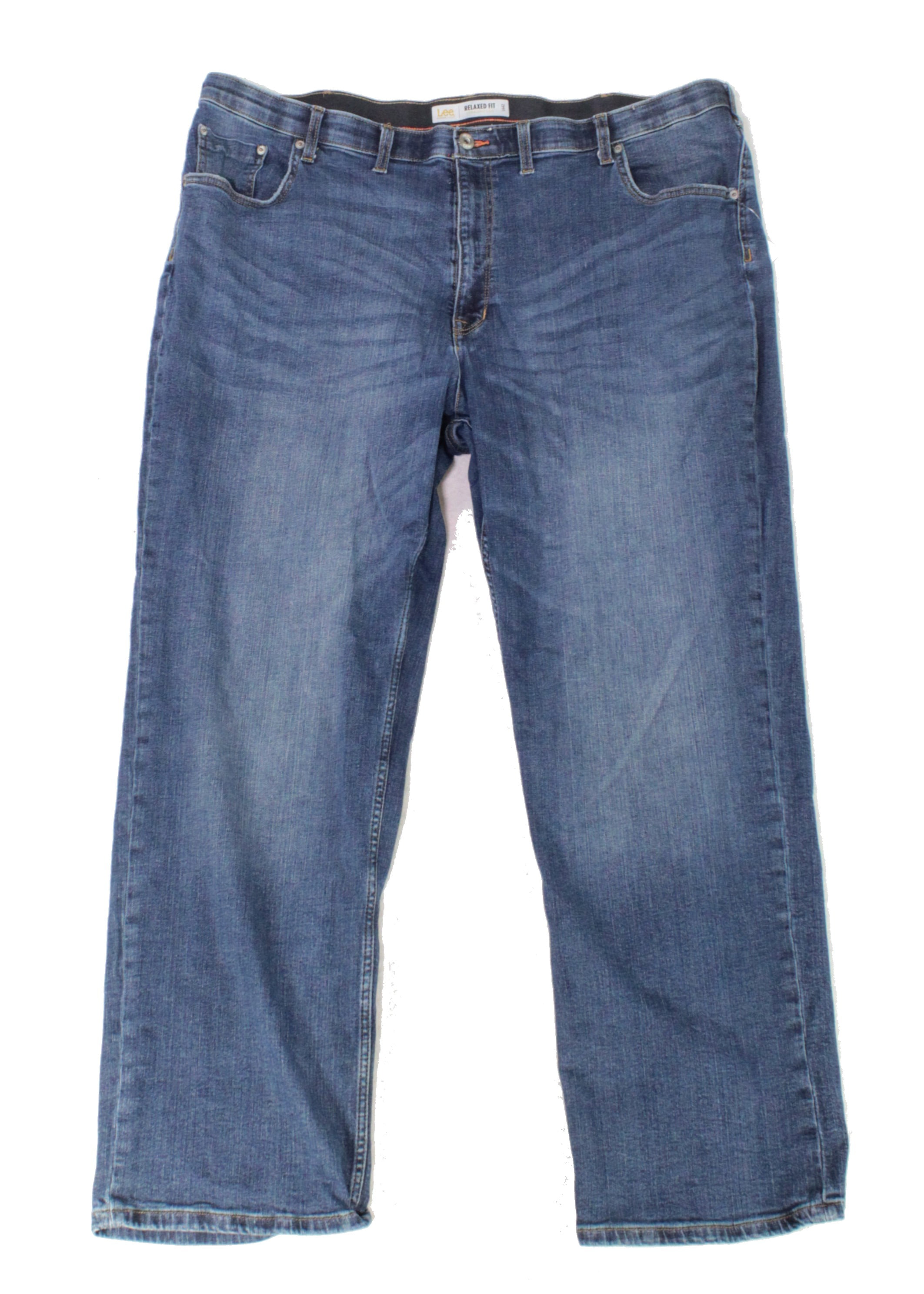 Jeans for Men Relaxed Fit,Big and Tall Blue Stretch Straight Leg Loose Fit Denim Jeans Plus Size