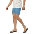 thumbnail image 4 of Unique Bargains Men's Summer Beach Shorts Mesh Lining Drawstring Waist Swim Shorts 32 Light Blue, 4 of 6