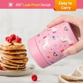 thumbnail image 5 of Clytem 8oz Thermo for Hot Food, Small Insulated Lunch Container XJ - Pink Unicorn W, 5 of 7