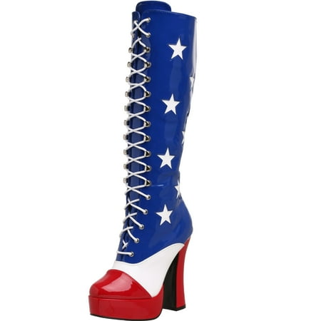 SummitFashions - Womens American Flag Boots Red White and Blue Shoes ...