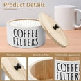 thumbnail image 5 of AEVXKHI Coffee Filter Dispenser, Wooden Coffee Filter Storage Container with Lid, Sturdy Coffee Pod Organizer, Coffee Filter Basket Holder for Home Bar Counter Coffee Bar Decoration, 5 of 11
