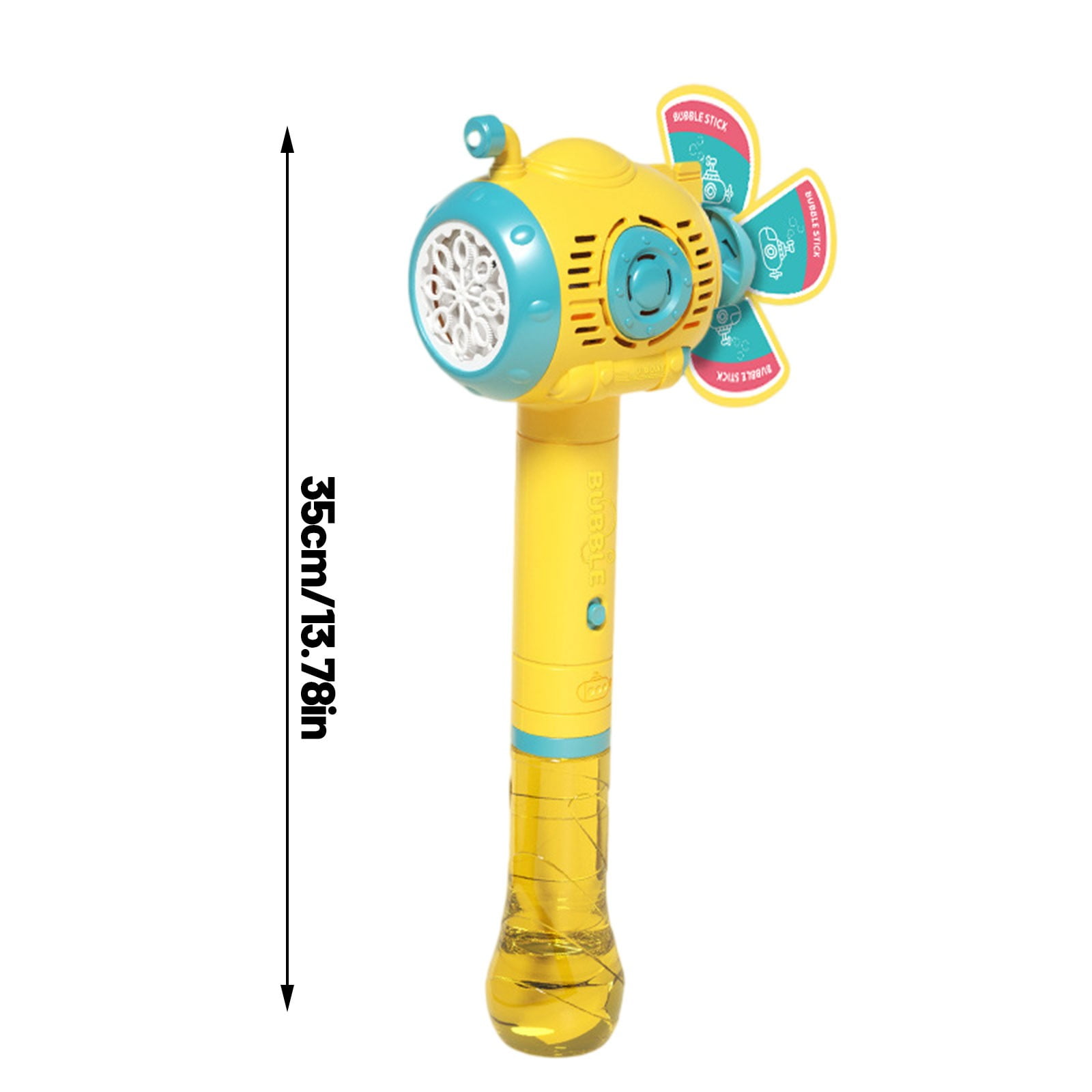 Electric Bubble Stick with Lights and Automatic Bubble Spray, Handheld Bubble Blowing Machine for Outdoor Party Camping Festival Wedding with 180ml Bubble Solution