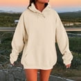 thumbnail image 2 of Women's Sweatshirts Hoodies Long Sleeve Pullover Sweatshirts Baggy Hoodies Khaki Sweatshirt for Women Fall Sweatshirts Casual Clothes, 2 of 5