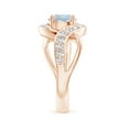 thumbnail image 3 of ANGARA Natural Solitaire Round 1.12 ct Aquamarine Infinity Promise Ring in 14K Rose Gold for Women (Size-7mm) | March Birthstone, Anniversary, Jewelry Gift for Women | Natural Aquamarine Ring, 3 of 10