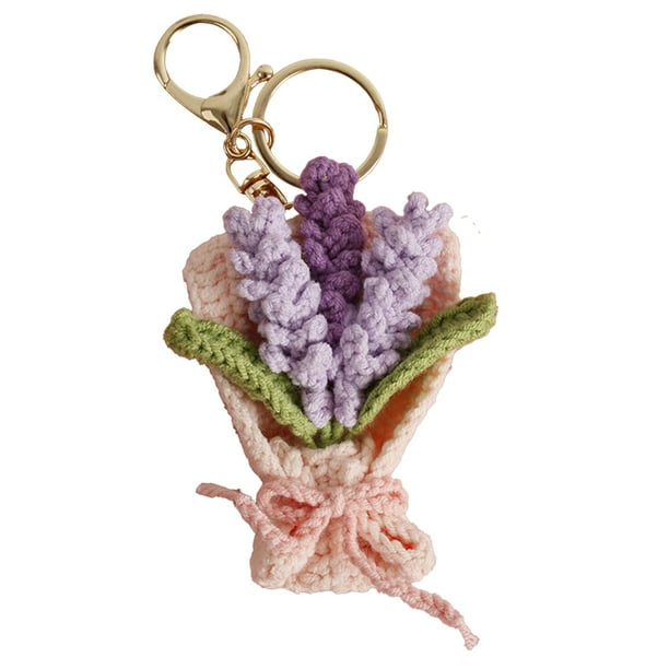 Ganchillo Ramo de Flores Colgante 2.36 * 1.97 Pulgadas Recuerdo Romántico